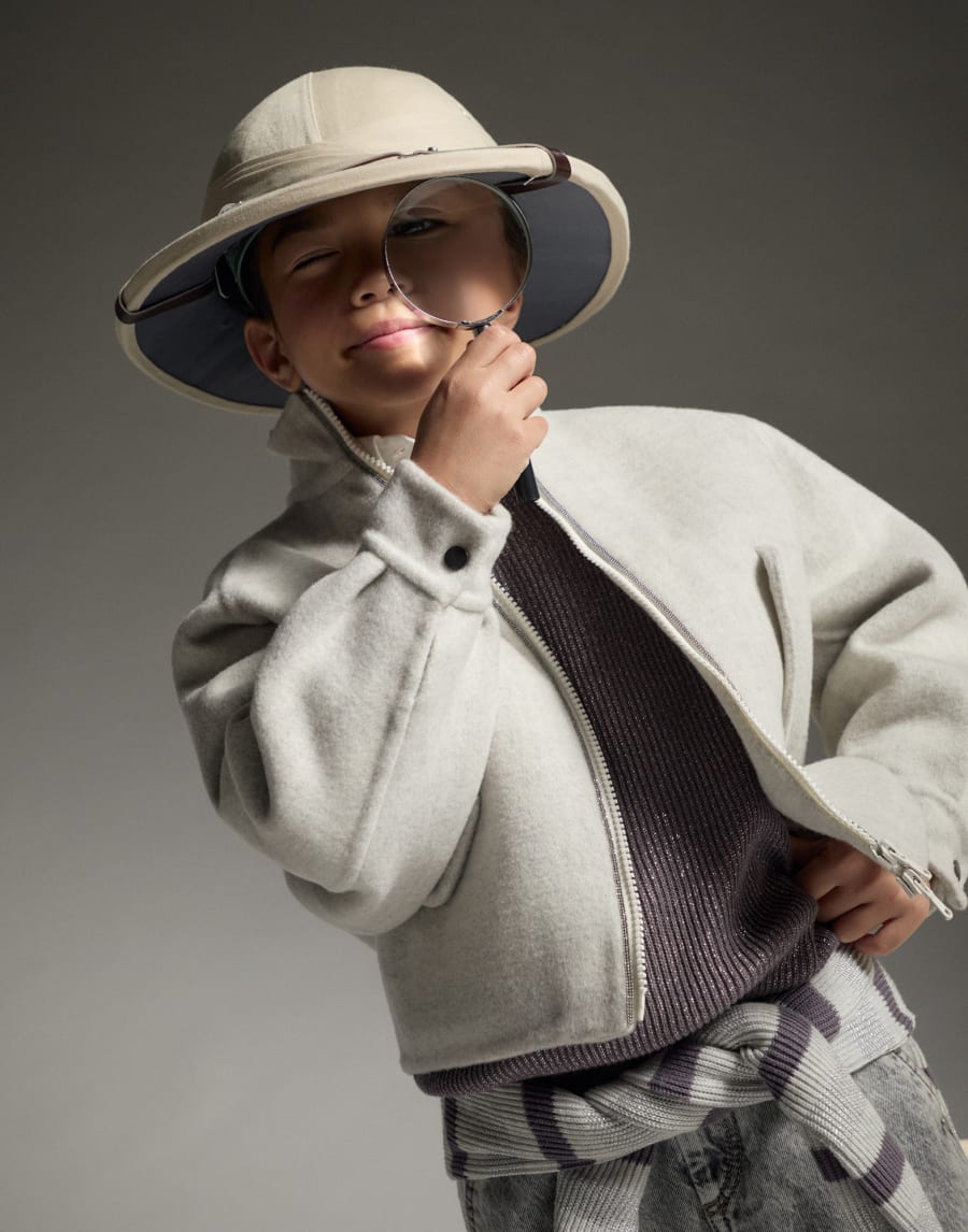 Virgin wool double cloth jacket Panama Girls - Brunello Cucinelli