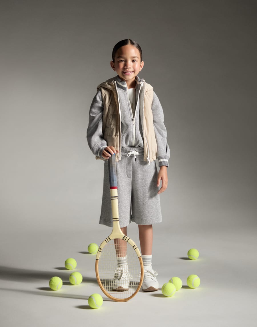 Gilet avec garnissage en Thermore® Beige Fille - Brunello Cucinelli