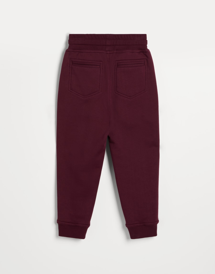 Trousers with drawstring Burgundy Boys - Brunello Cucinelli