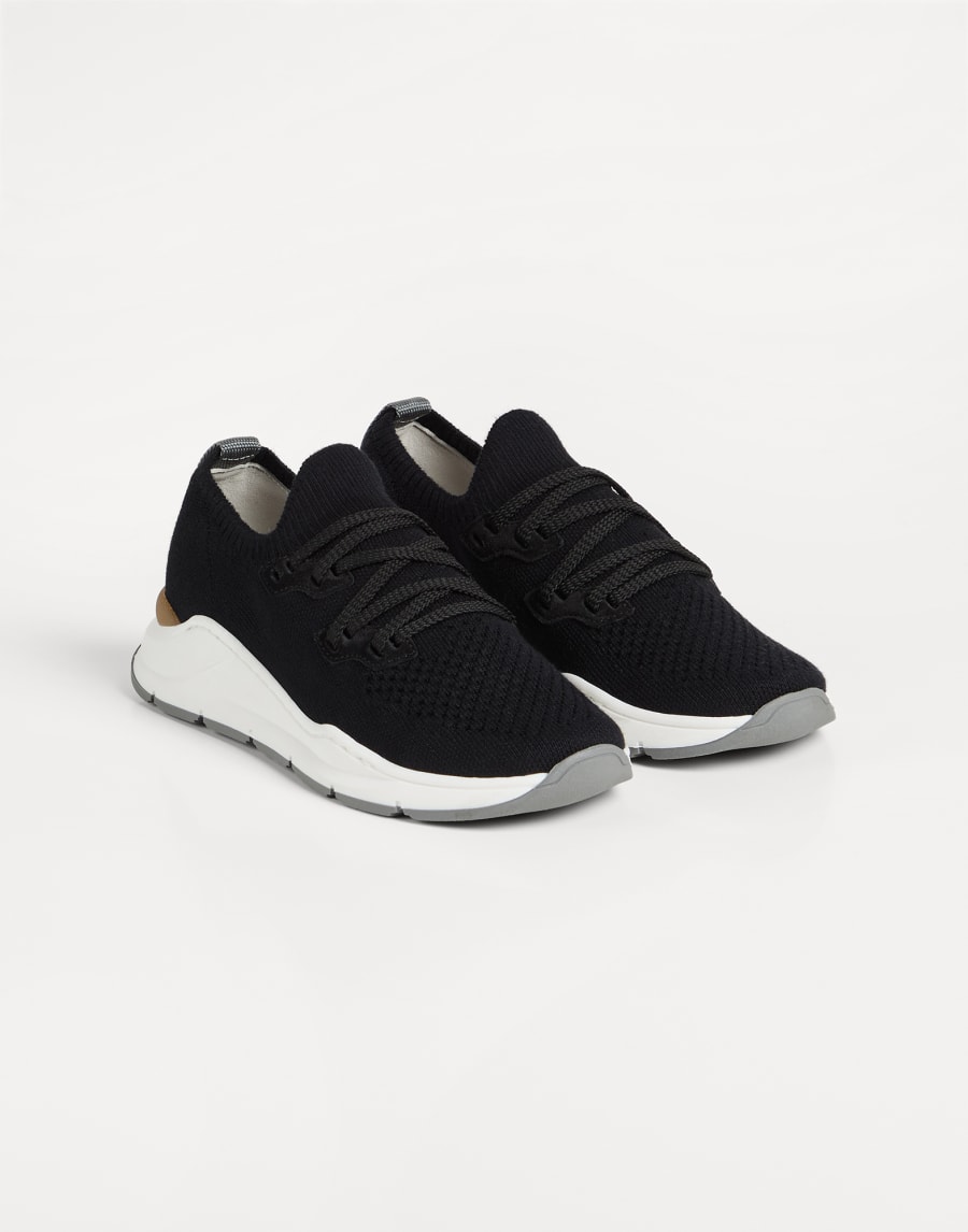 Runners in maglia Nero Bambino - Brunello Cucinelli