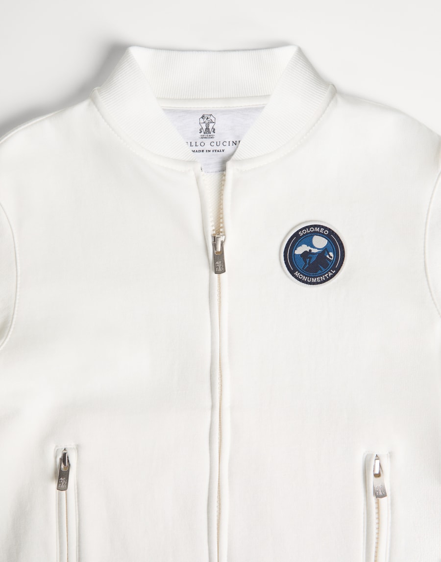 Sweatshirt im Blousonstil Weiß Jungen - Brunello Cucinelli