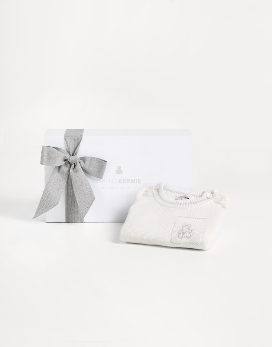 Baby Bernie knit coverall Panama Baby - Brunello Cucinelli