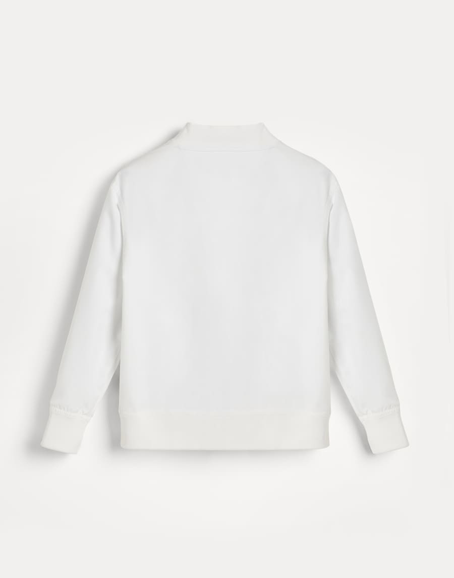 Sweatjacke im Blousonstil aus Nylon Weiß Jungen - Brunello Cucinelli