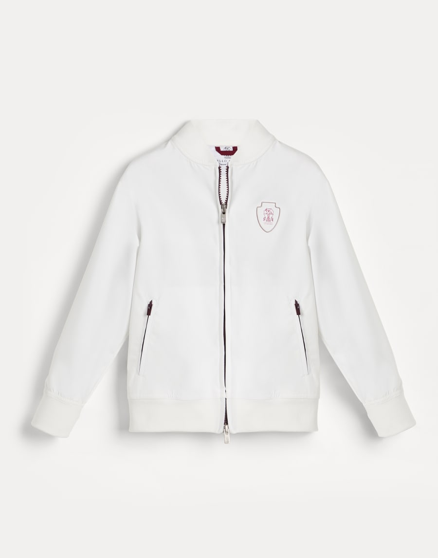 Nylon bomber-style sweatshirt White Boys - Brunello Cucinelli