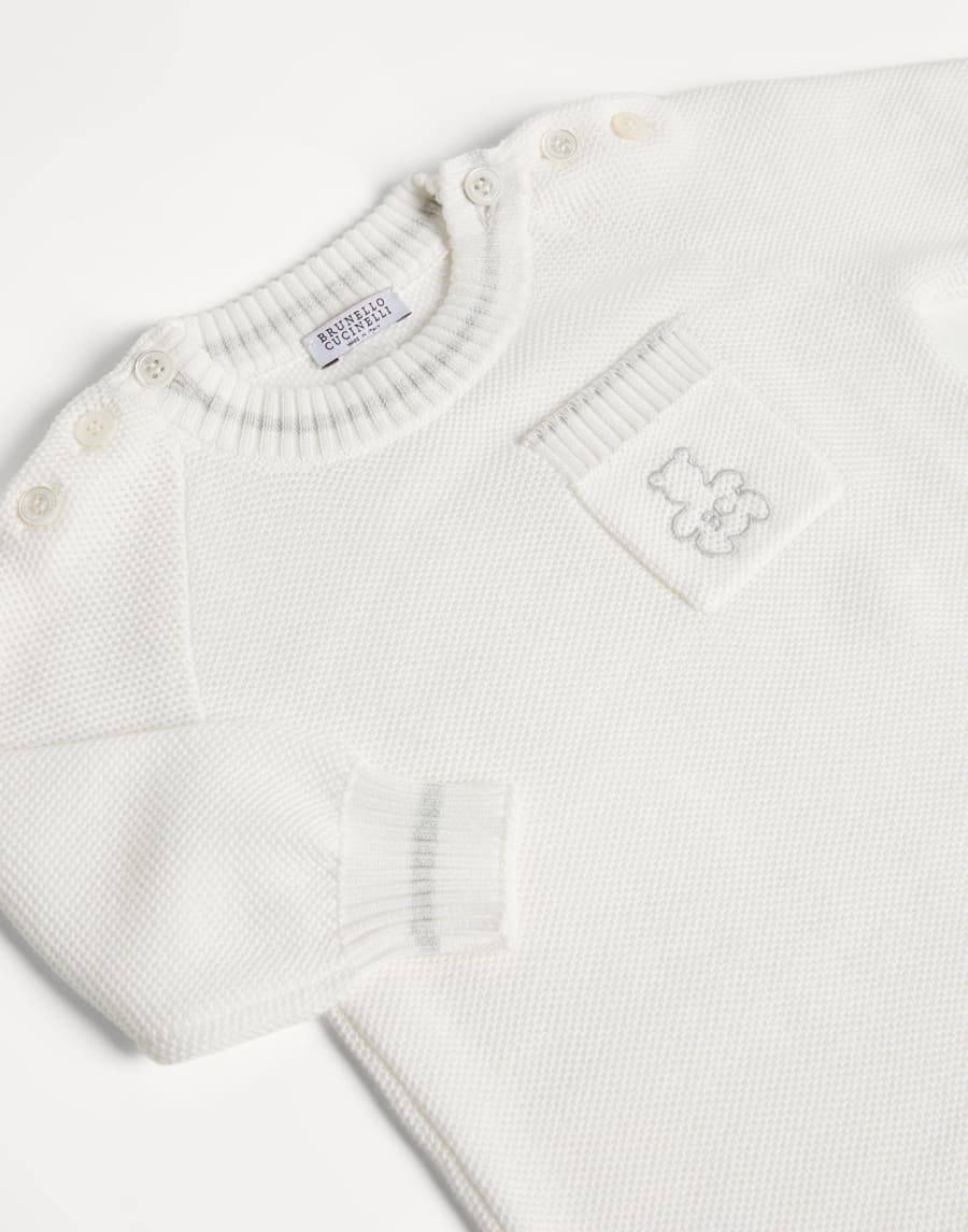 Baby Bernie knit coverall Panama Baby - Brunello Cucinelli