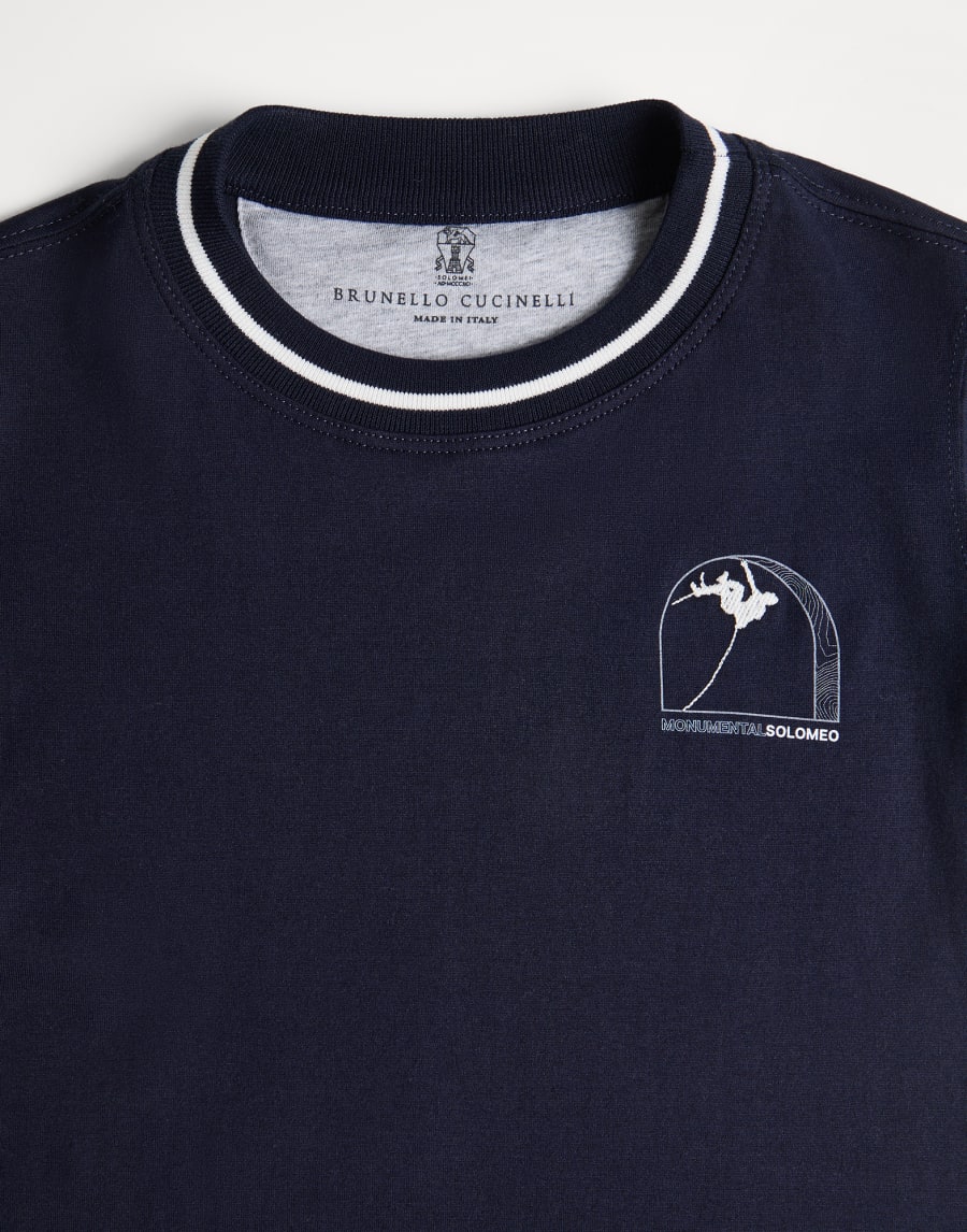 Long sleeve T-shirt Cobalt Boys - Brunello Cucinelli