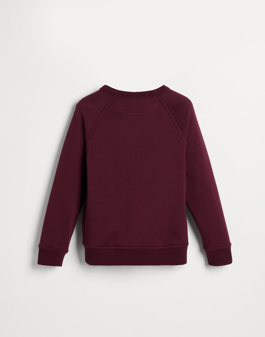 Sweatshirt aus Baumwoll-Sweatjersey Burgundy Jungen - Brunello Cucinelli