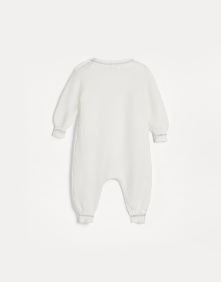 Tuta Baby Bernie in maglia Panama Baby - Brunello Cucinelli