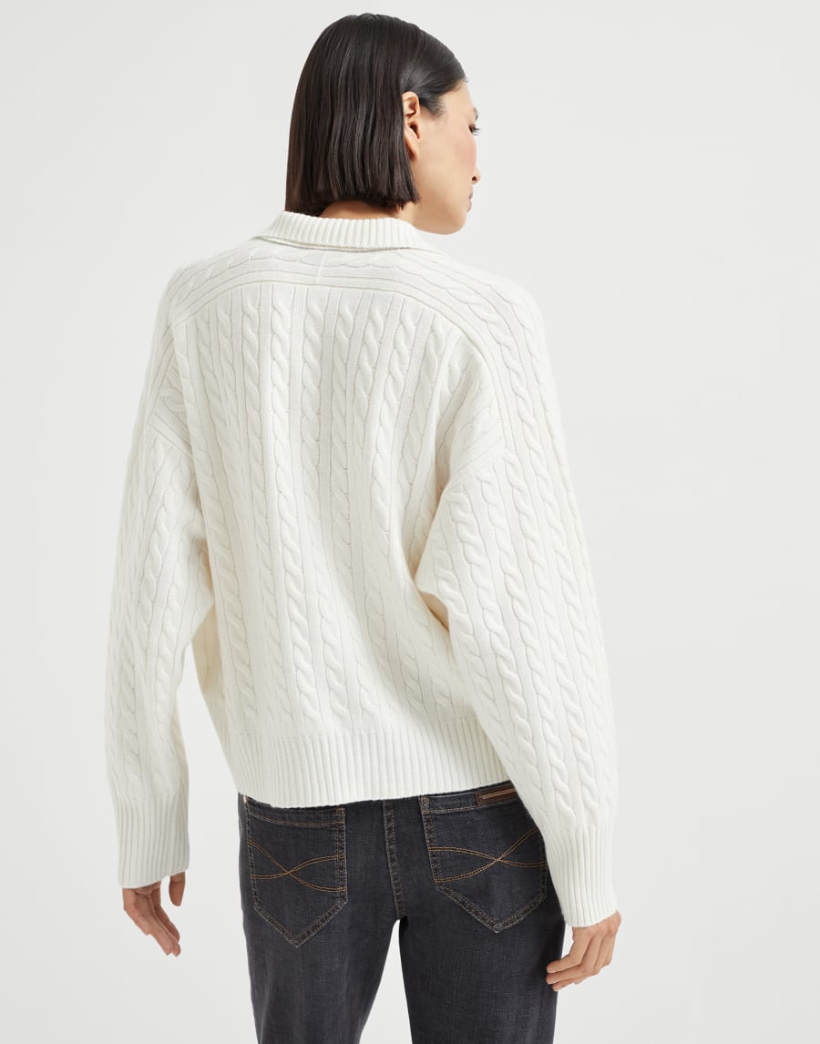 Cashmere polo-style sweater Panama Woman - Brunello Cucinelli