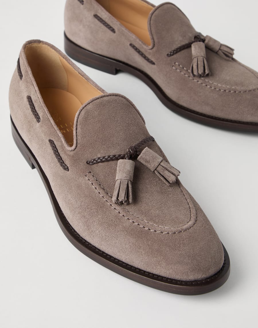 Suede loafers Dark Amber Smoke Man - Brunello Cucinelli