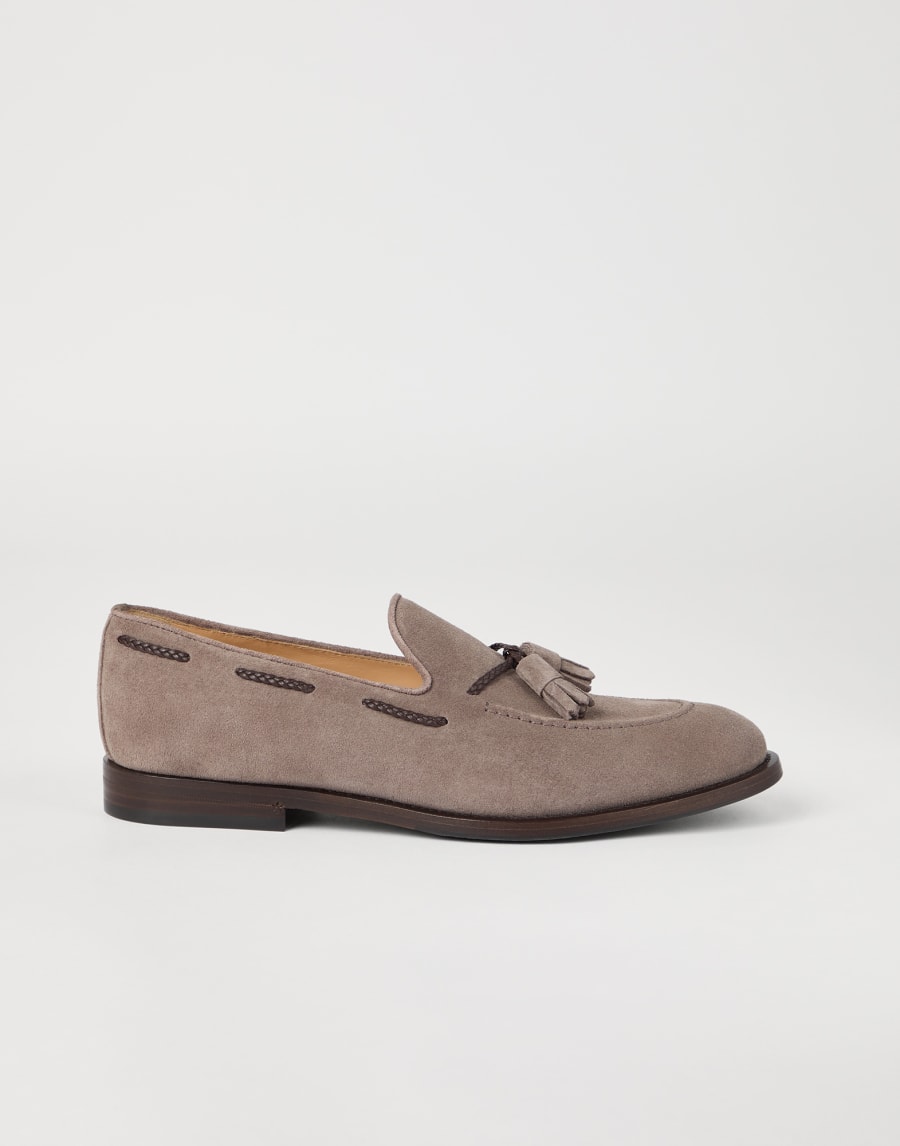 Suede loafers Dark Amber Smoke Man - Brunello Cucinelli