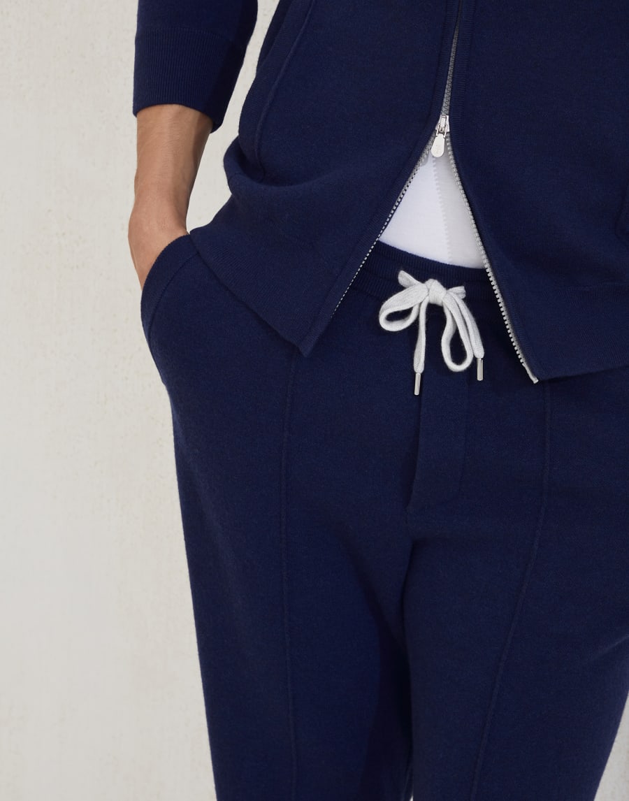 Double knit trousers Marine Blue Man - Brunello Cucinelli