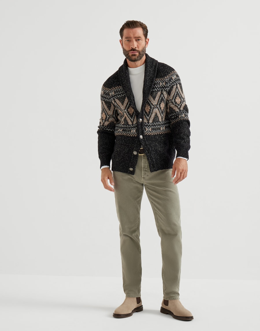 Lightweight denim trousers Khaki Man - Brunello Cucinelli