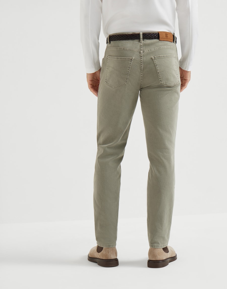 Pantalon en denim léger Vert Kaki Homme - Brunello Cucinelli