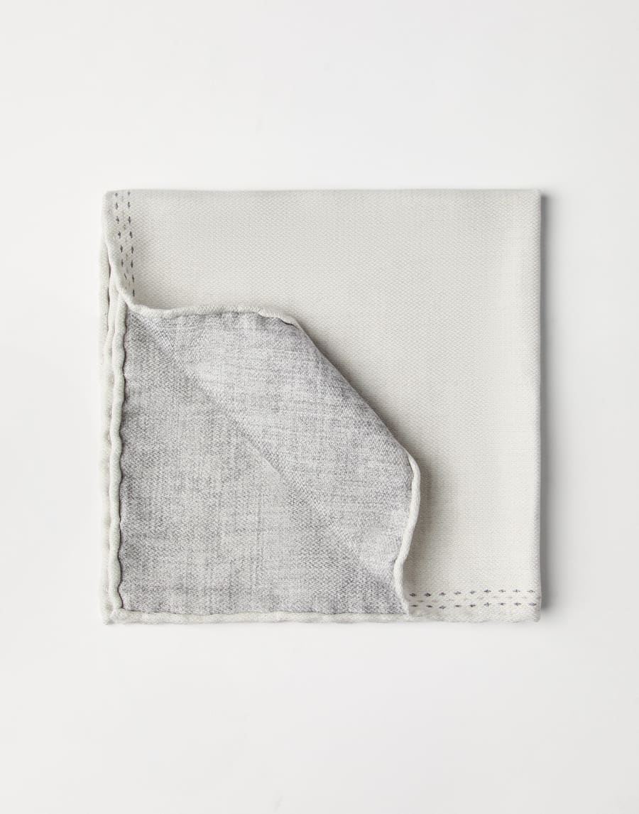 Silk pocket square Butter Man - Brunello Cucinelli