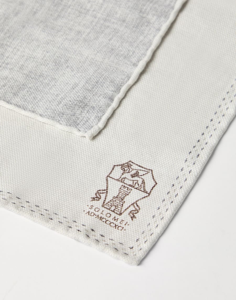 Silk pocket square Butter Man - Brunello Cucinelli