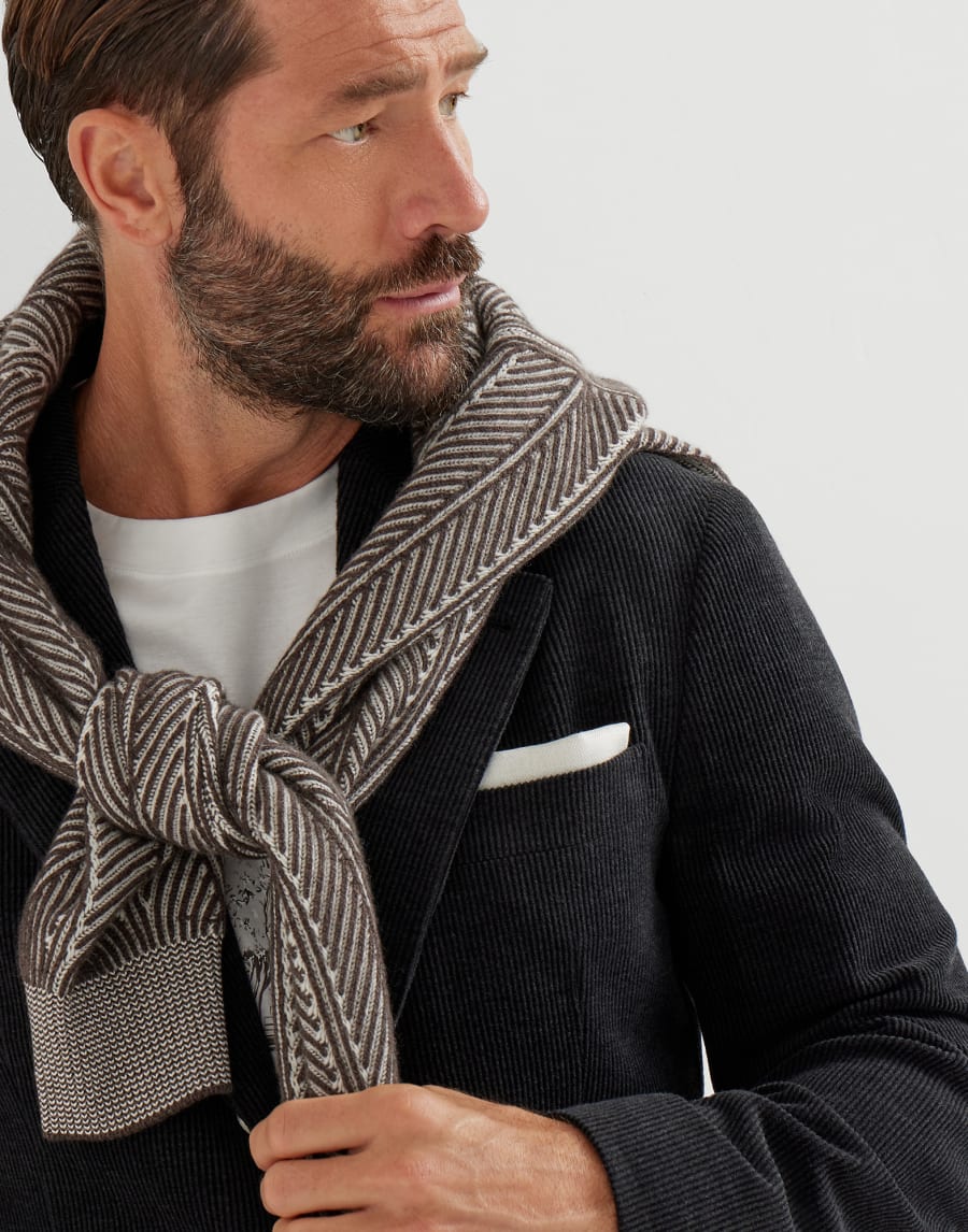 Silk pocket square Butter Man - Brunello Cucinelli