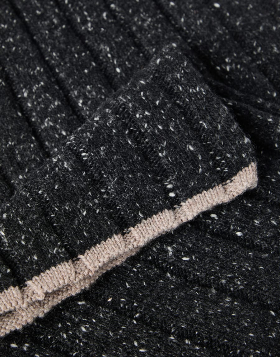 Cashmere knit scarf Anthracite Man - Brunello Cucinelli