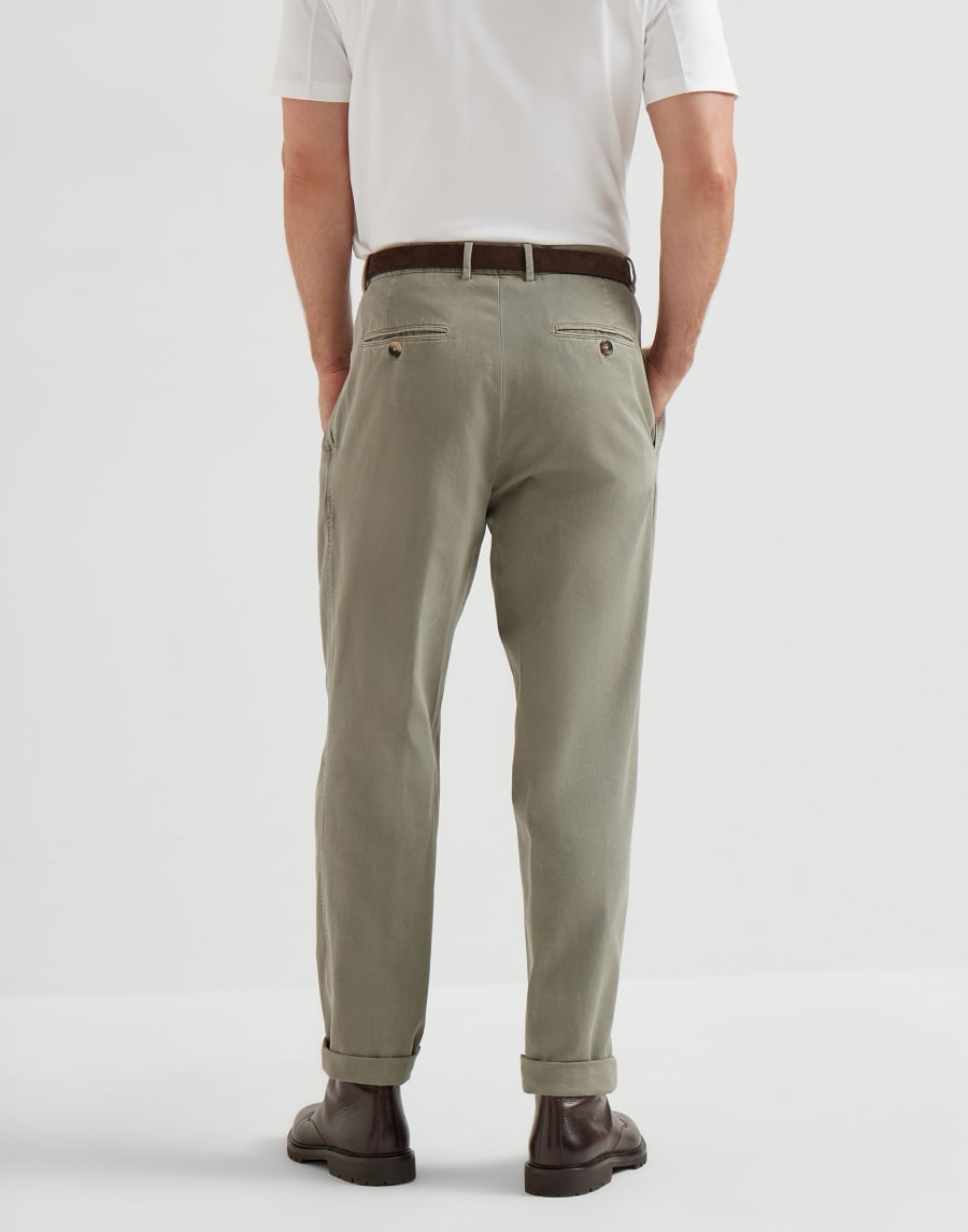 Double pleated trousers Khaki Man - Brunello Cucinelli