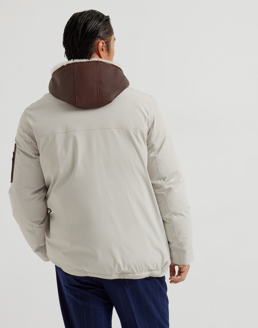 Wattierter Parka Elfenbein Herren - Brunello Cucinelli