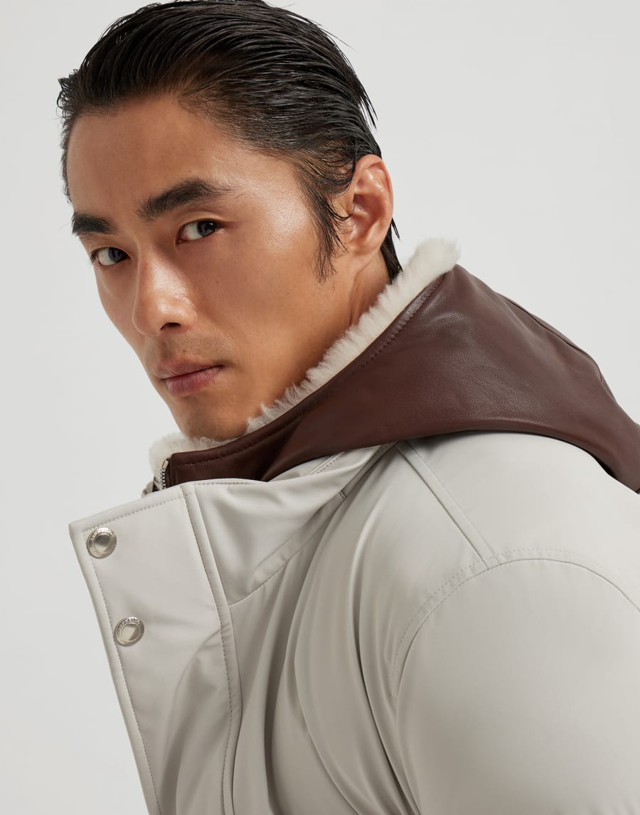 패딩 파카 아이보리 남성 - Brunello Cucinelli