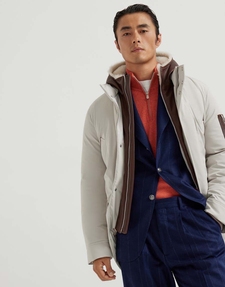 Parka with padding Ivory Man - Brunello Cucinelli