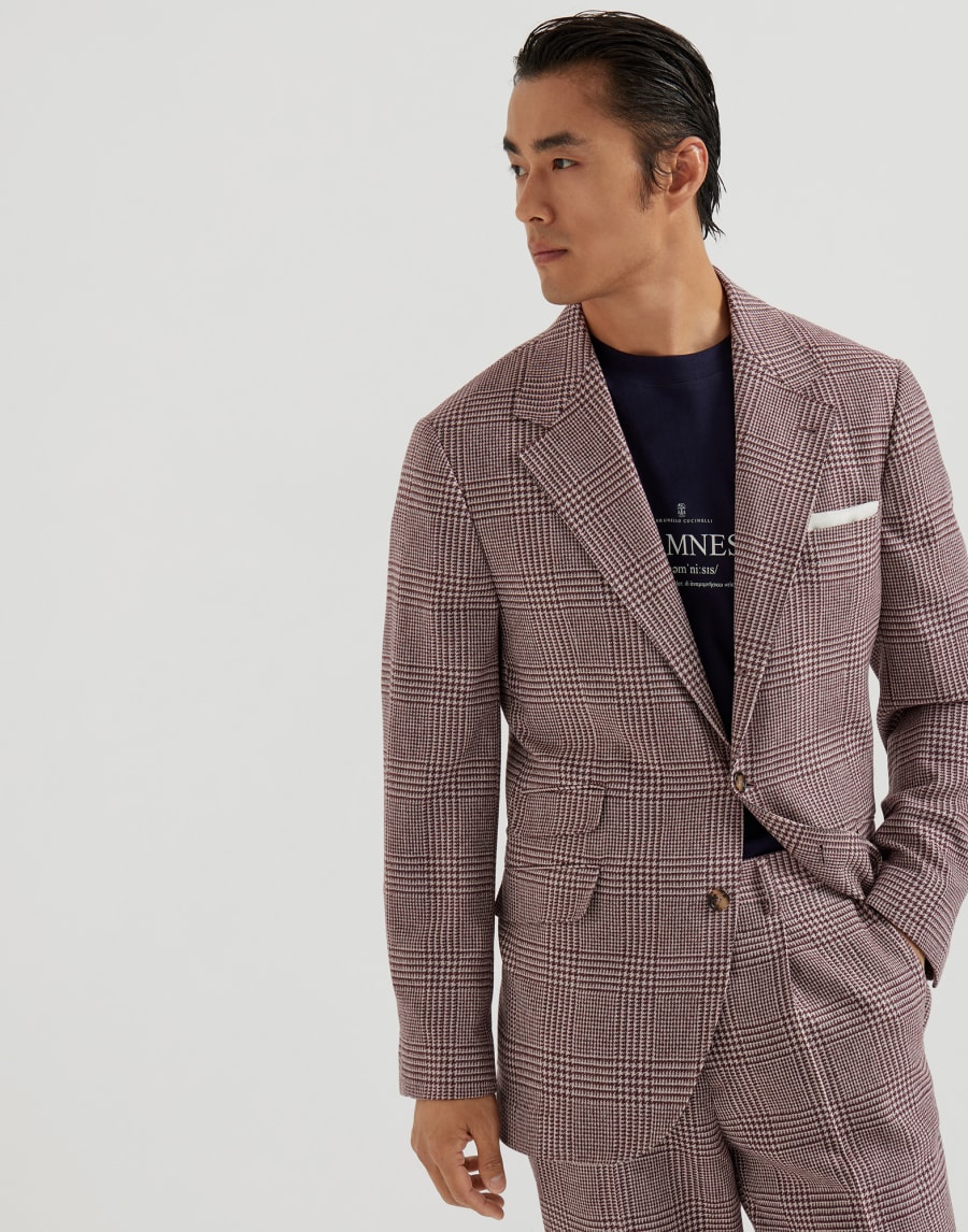 Deconstructed Cavallo blazer Purple-Red Man - Brunello Cucinelli