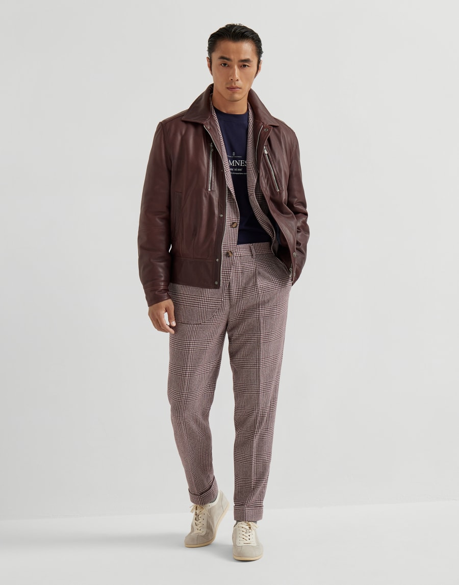 T-shirt with print Cobalt Man - Brunello Cucinelli