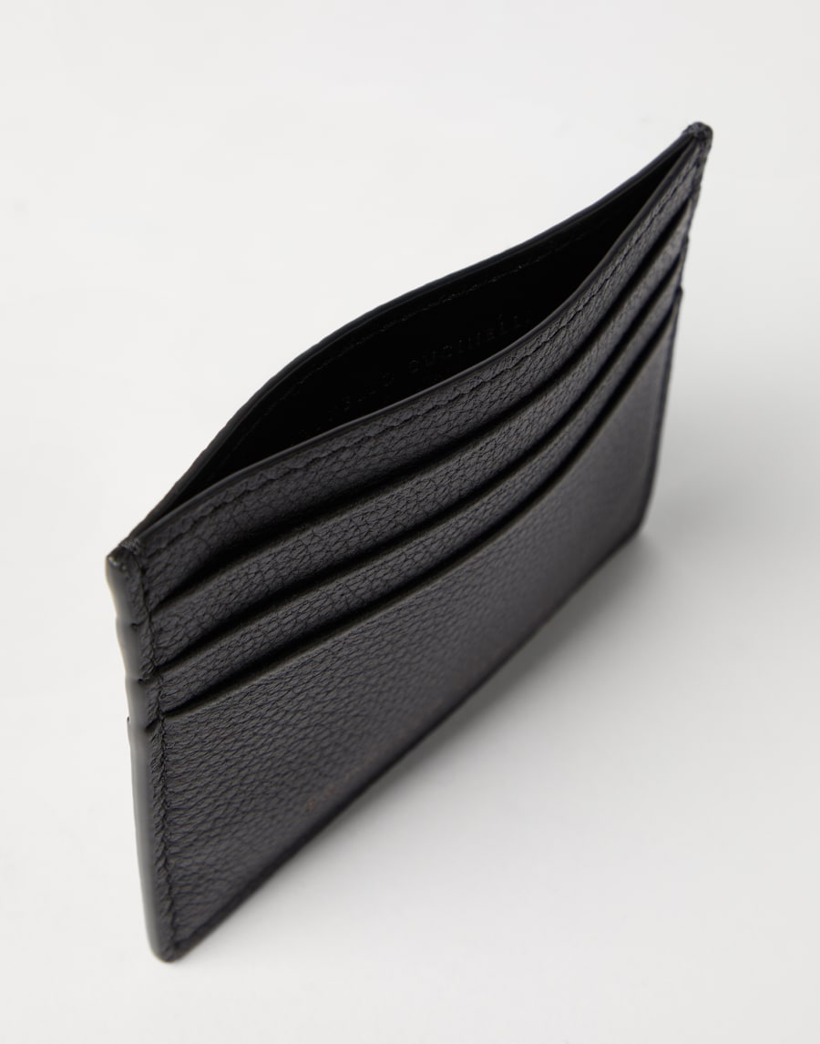 皮质卡夹 黑色 女款 - Brunello Cucinelli