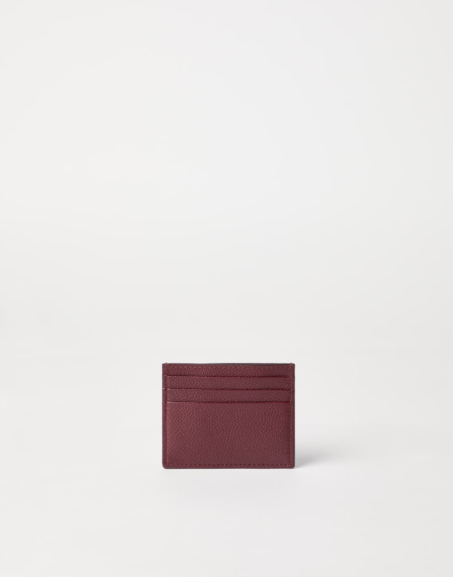 Leather card case Amaranth Woman - Brunello Cucinelli