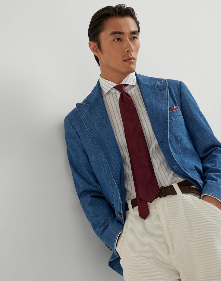 牛仔布夹克 中牛仔色 男款 - Brunello Cucinelli