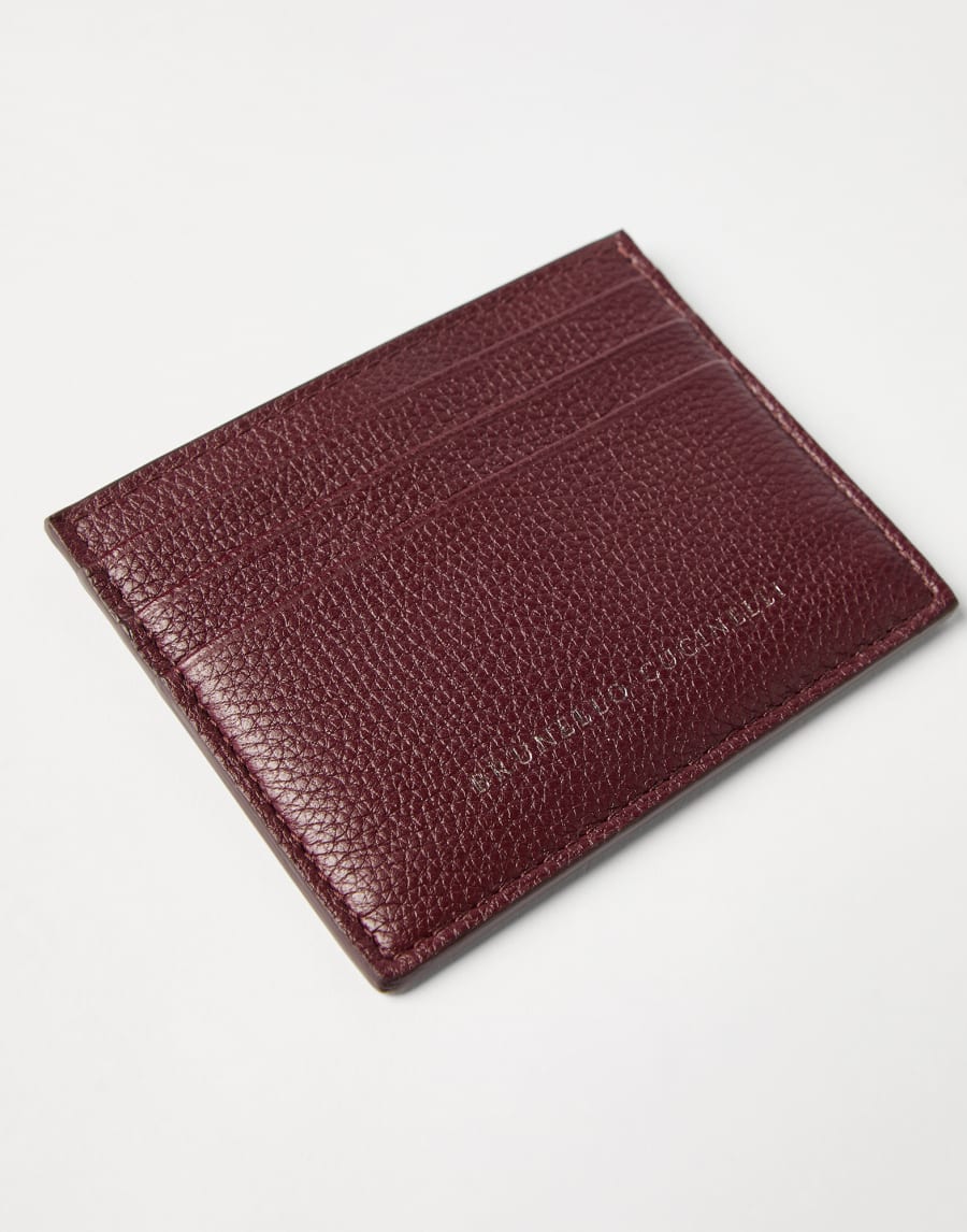 Leather card case Amaranth Woman - Brunello Cucinelli