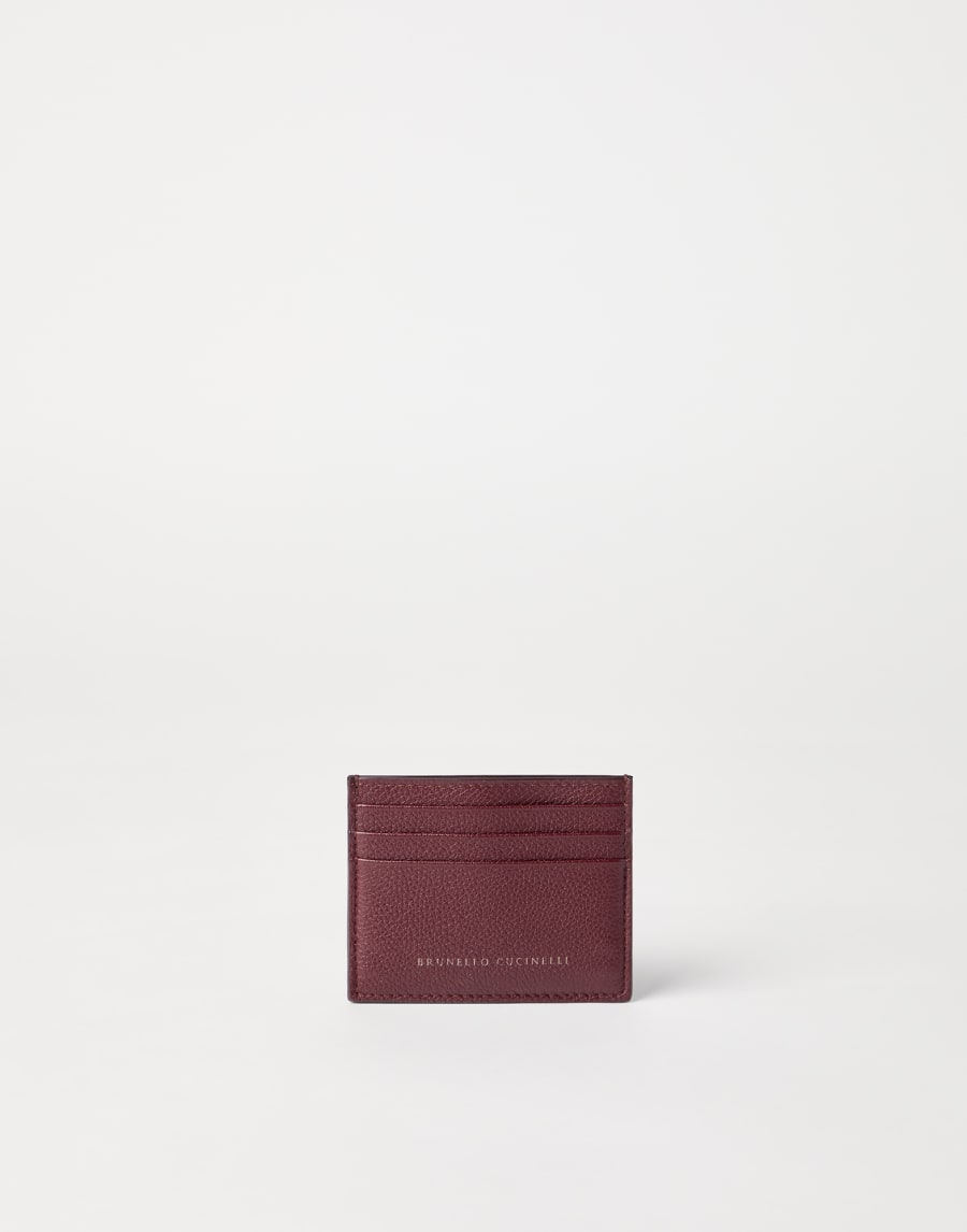 Leather card case Amaranth Woman - Brunello Cucinelli