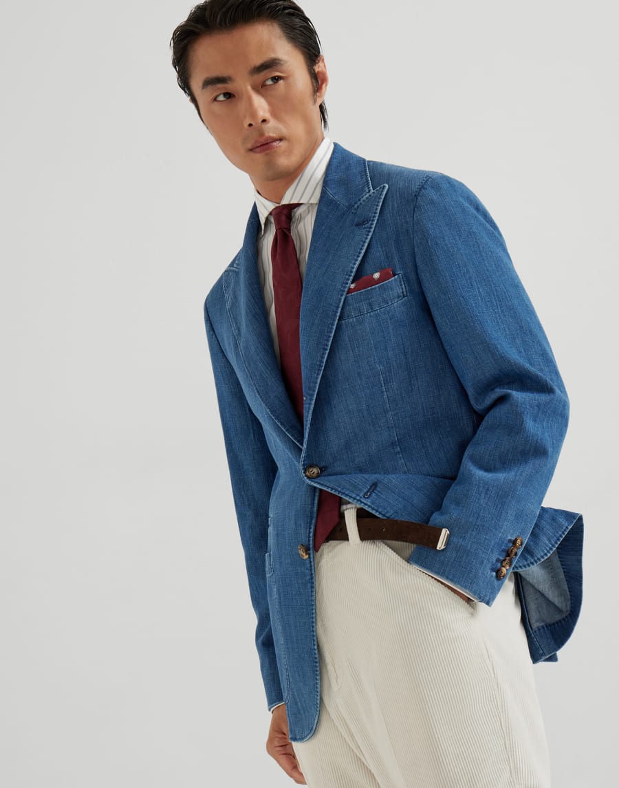 牛仔布夹克 中牛仔色 男款 - Brunello Cucinelli
