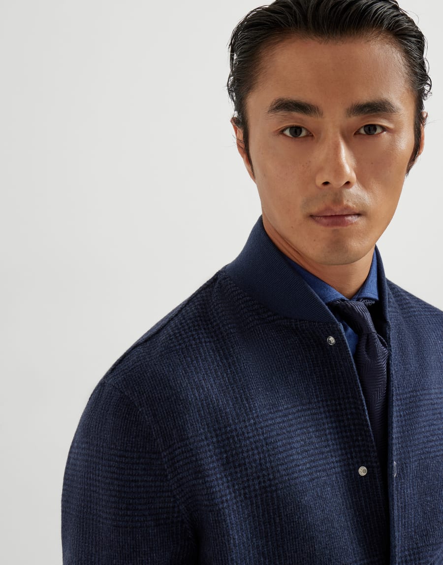 Reversible bomber jacket Navy Blue Man - Brunello Cucinelli