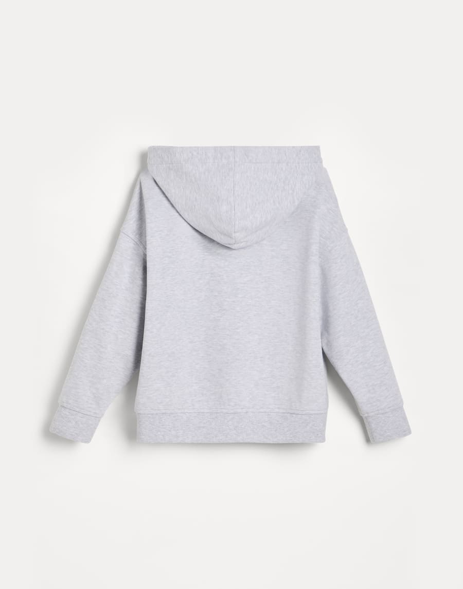 Cotton French terry sweatshirt Light Grey Girls - Brunello Cucinelli