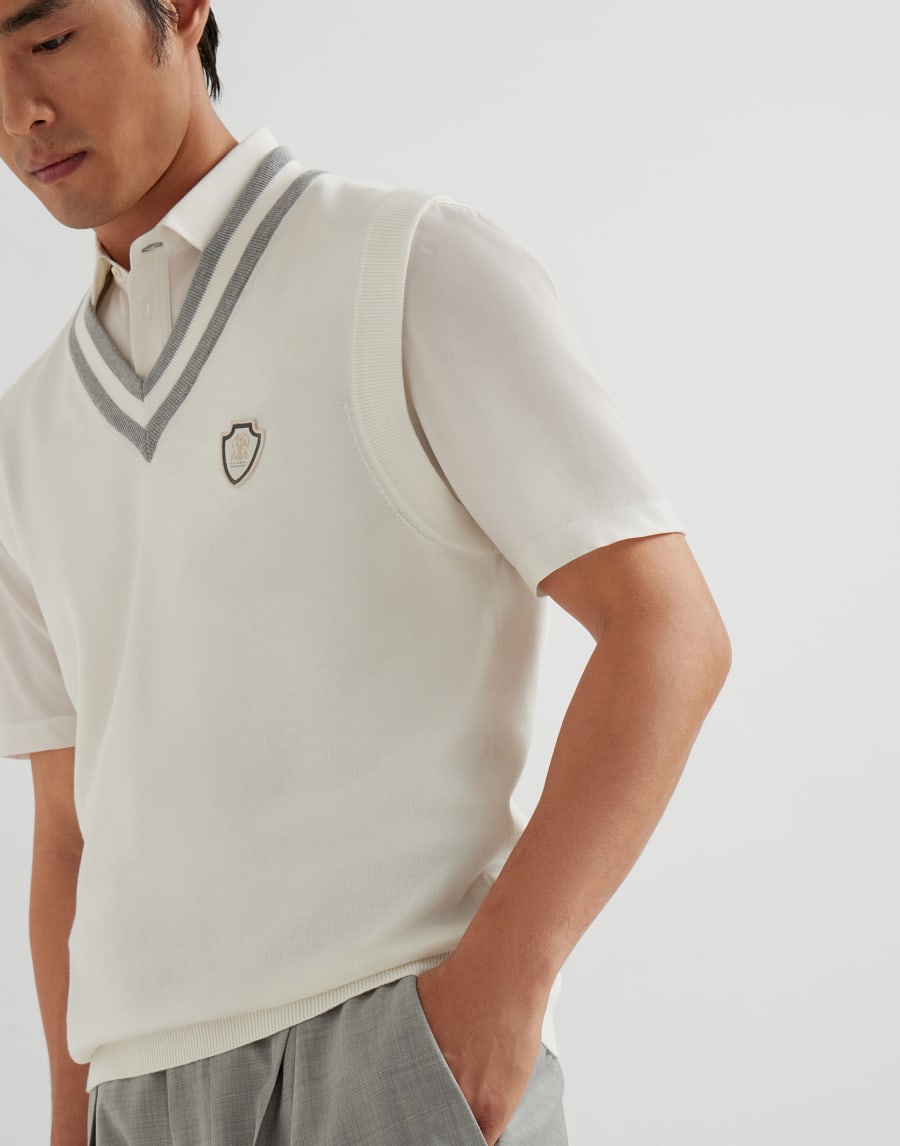 Cotton vest Panama Man - Brunello Cucinelli