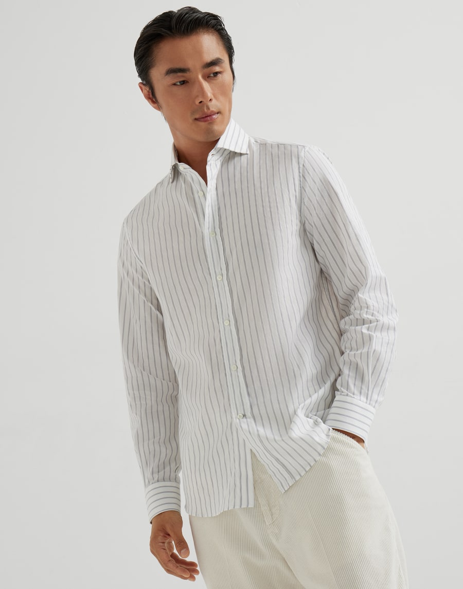Striped shirt White Man - Brunello Cucinelli