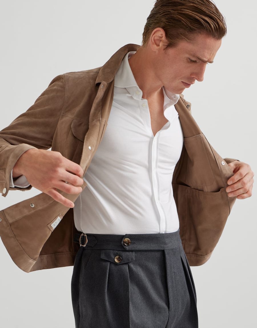 Basic fit shirt White Man - Brunello Cucinelli