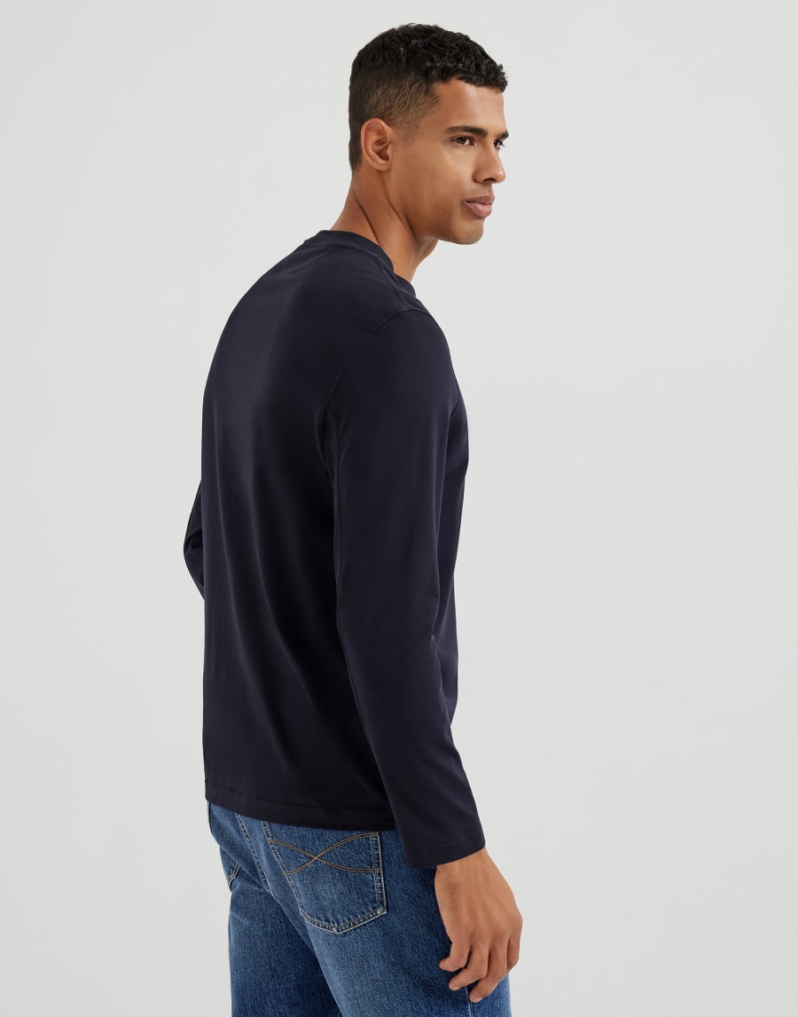 Long sleeve T-shirt Blue Man - Brunello Cucinelli