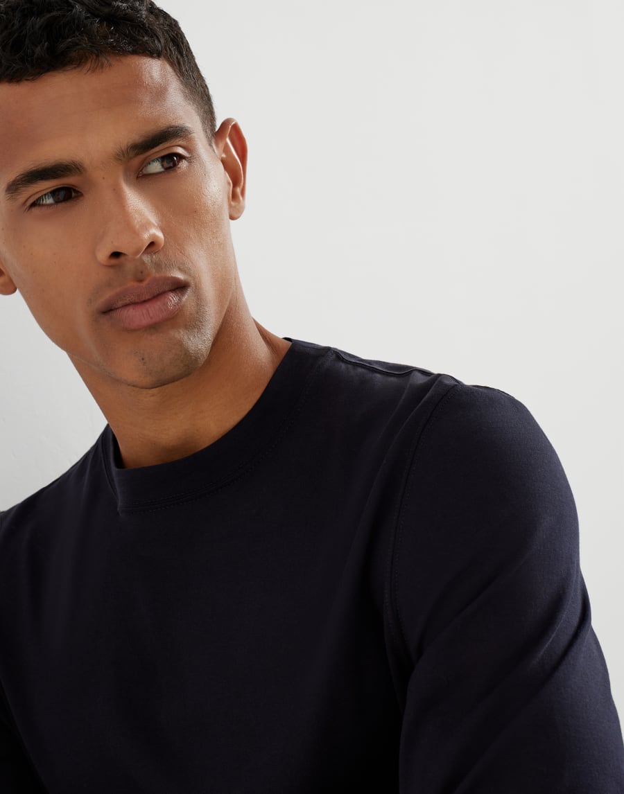 Long sleeve T-shirt Blue Man - Brunello Cucinelli
