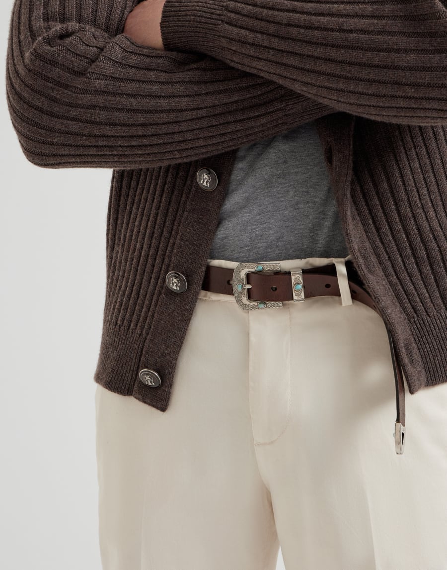 Gabardine garment dyed trousers Off-White Man - Brunello Cucinelli