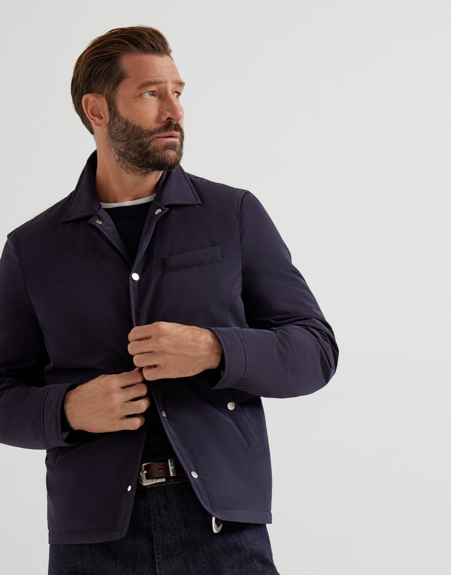 Outerwear stile camicia Blu Uomo - Brunello Cucinelli