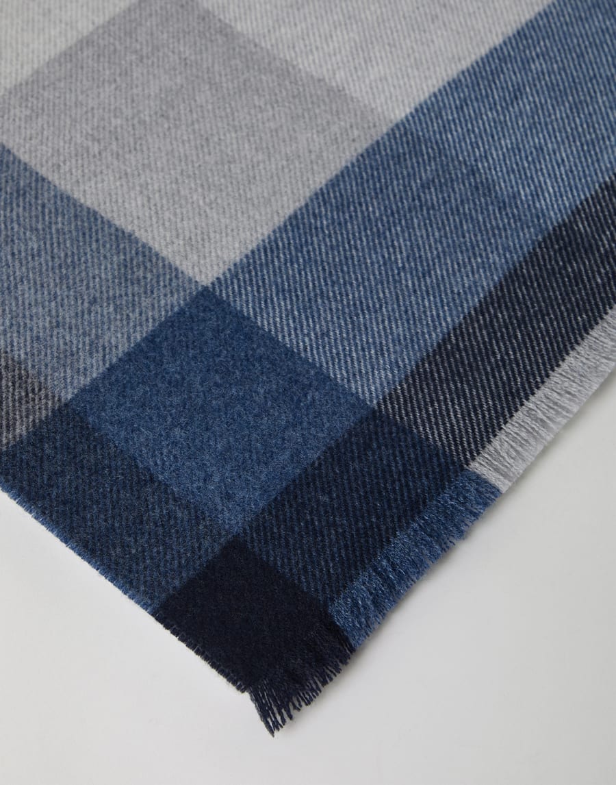 Wool and cashmere scarf Grey Man - Brunello Cucinelli