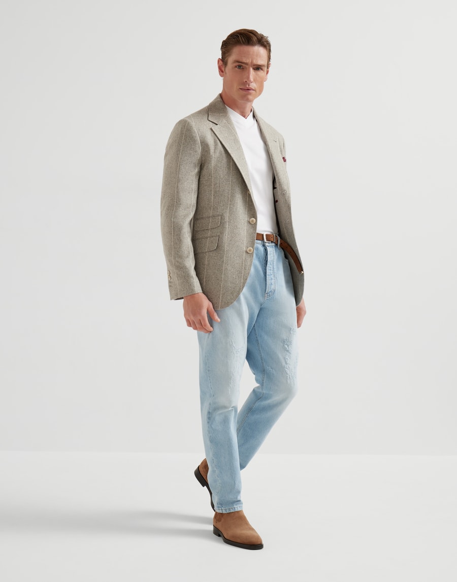 Jersey T-shirt White Man - Brunello Cucinelli