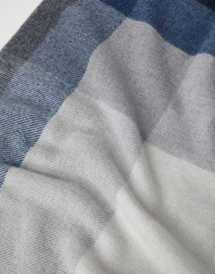 Wool and cashmere scarf Grey Man - Brunello Cucinelli