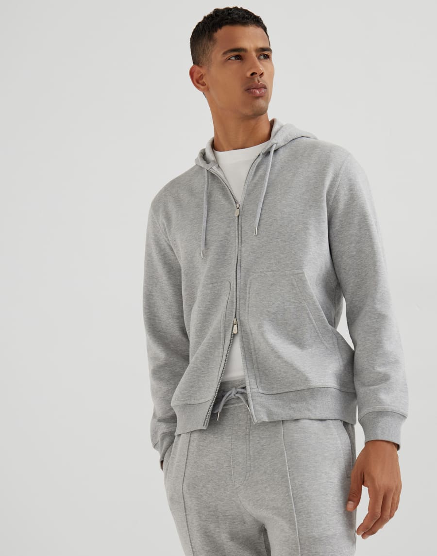 Double cloth sweatshirt Medium Grey Man - Brunello Cucinelli