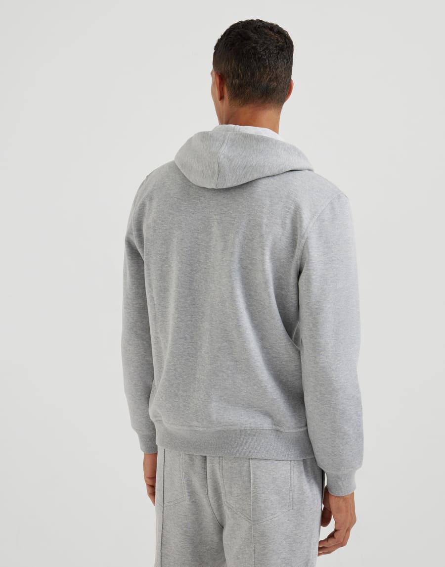 Topwear in felpa double Grigio Medio Uomo - Brunello Cucinelli