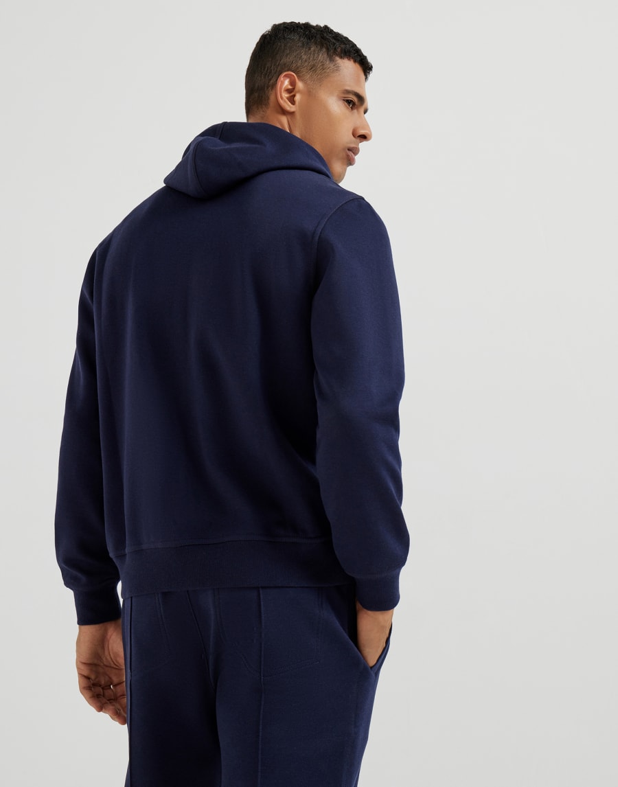 Double cloth sweatshirt Cobalt Man - Brunello Cucinelli