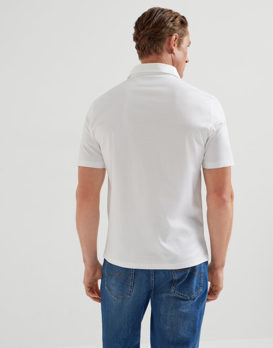 Polo with shirt collar White Man - Brunello Cucinelli